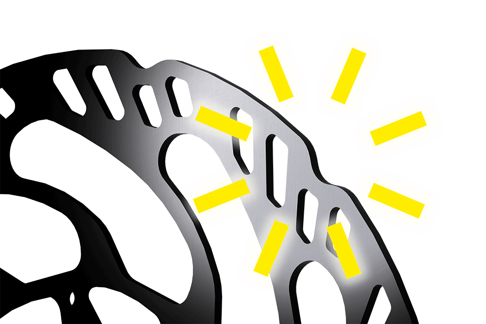 Part of a brake disc