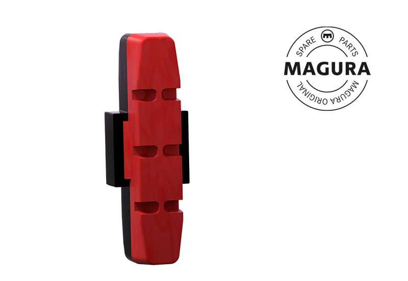 Bremsbeläge | Bremsschuhe | Fahrrad Bremsklötze | Bremsbacken | Red Loon 2  Paar (4 Stück) | kompatibel mit Magura HS Bremsen | für Magura